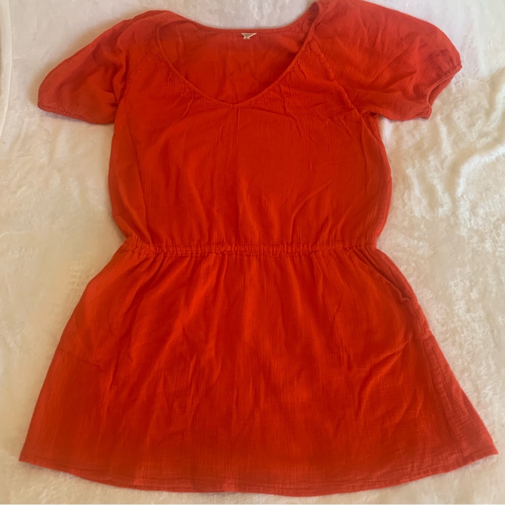 J Crew Cover Up-Dress-Size Medium-Red/Orange
